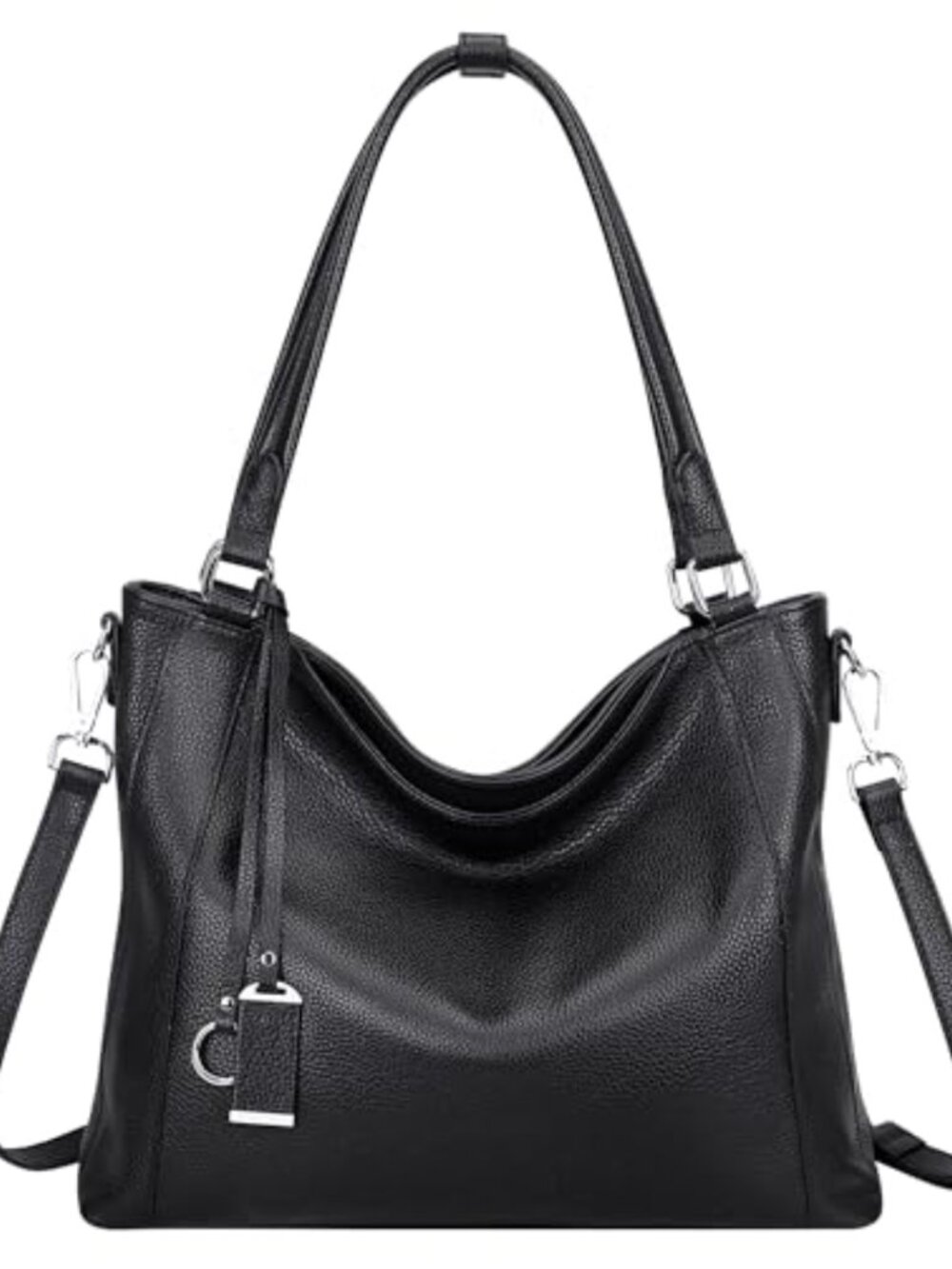 Genuine Leather Large Hobo Crossbody Bag for Women with Multi Pockets